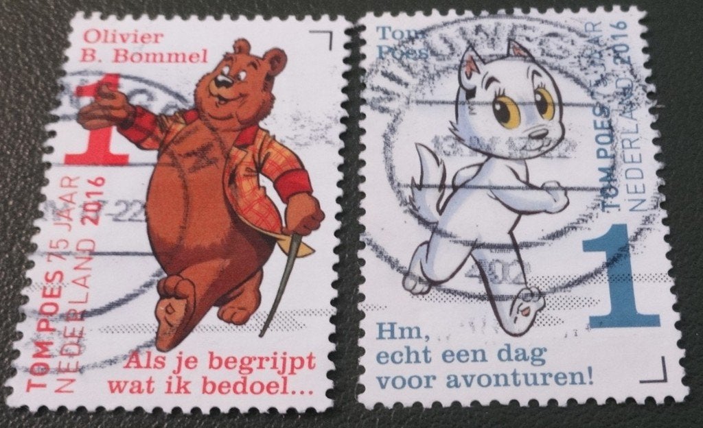 Tom Poes 75 jaar - 3426#3427 - 2016 - Bommel - PNe01-11, Postzegels en Munten, Postzegels | Nederland, Verzenden, Na 1940, Gestempeld