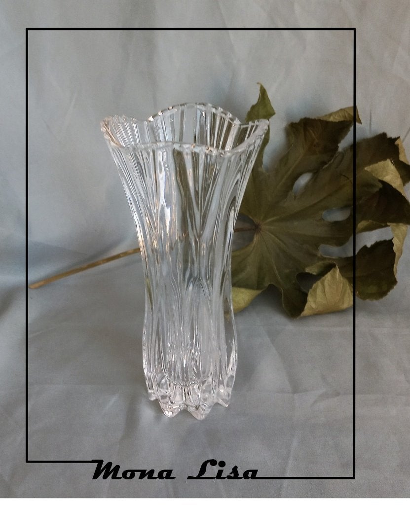 Vaas glaskristal – 20 cm, Ophalen of Verzenden, Glas