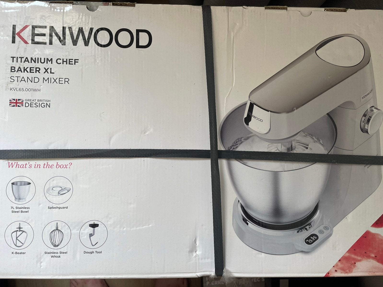 Nieuw! Kenwood titanium chef baker XL 65.001WH, 4 liter of meer, Nieuw, 3 snelheden of meer, Ophalen of Verzenden