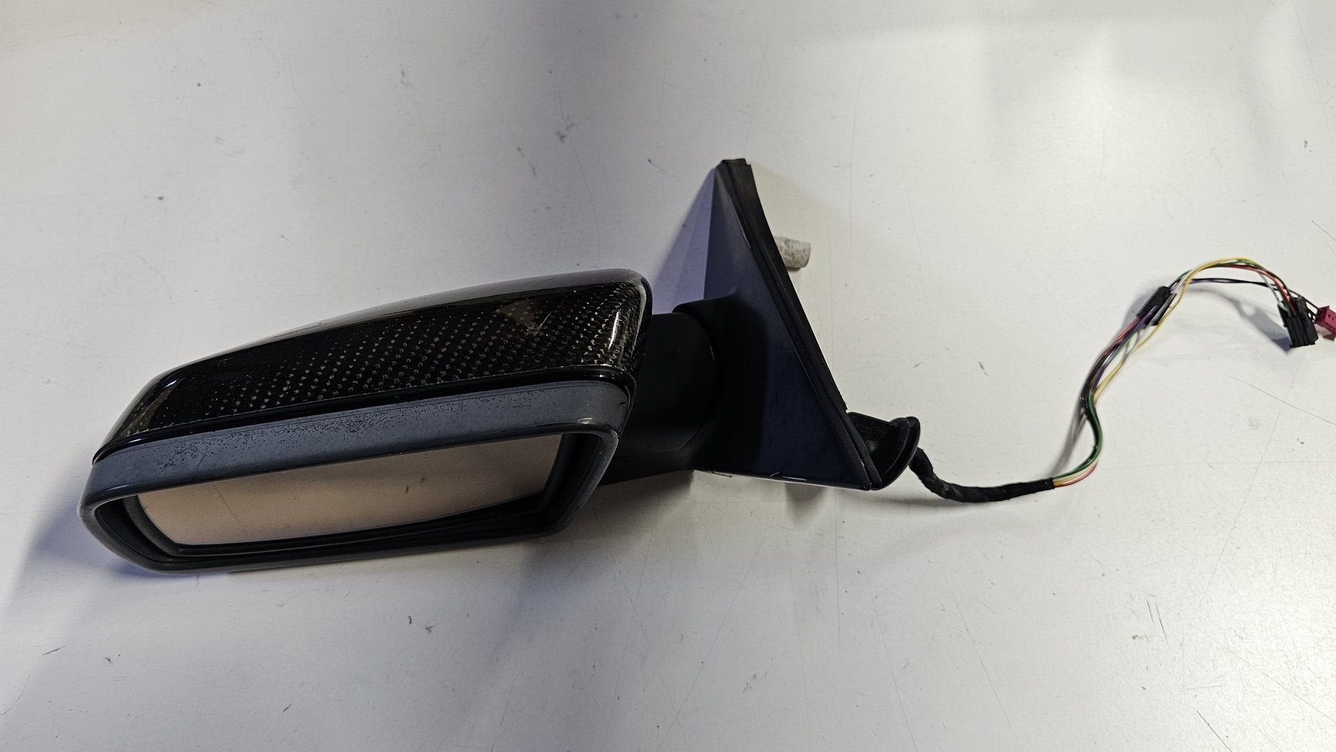 Spiegel set met carbon look spiegelkappen BMW 5 serie E60 E6, Gebruikt, -, Ophalen of Verzenden, -