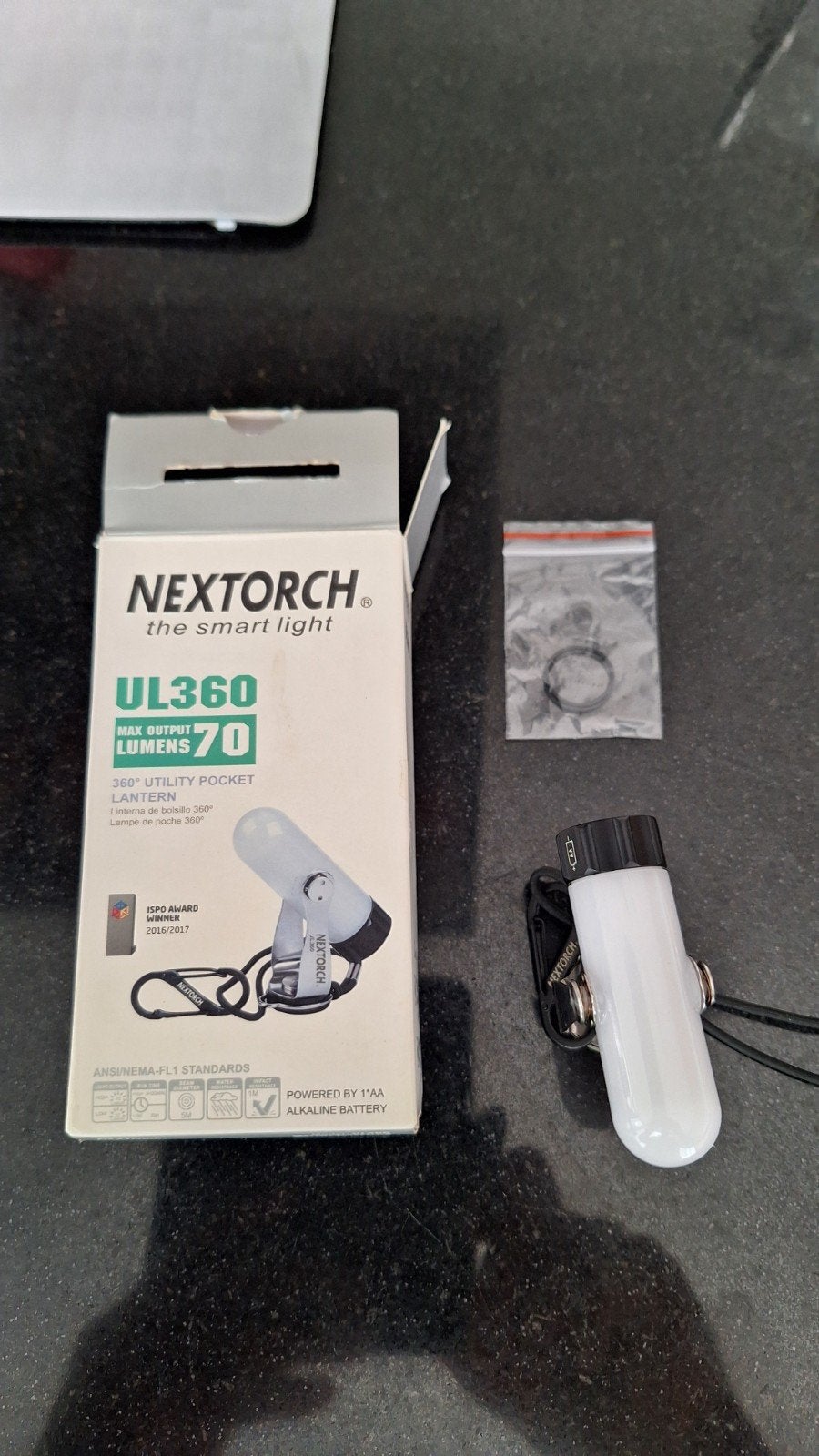 Nextorch UL360 70 Lumen Zaklamp/Lantaarn, Ophalen of Verzenden, Zo goed als nieuw, Batterij