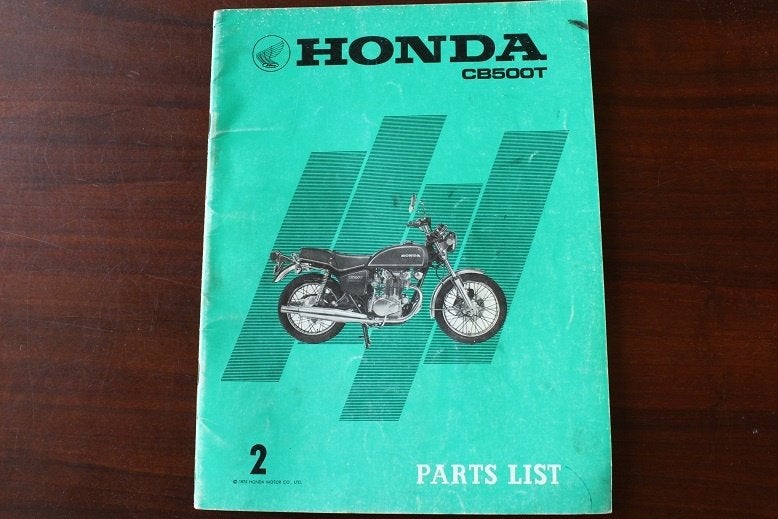 Honda CB500T 1975 motorcycle parts list CB 500 twin, Ophalen of Verzenden, Honda