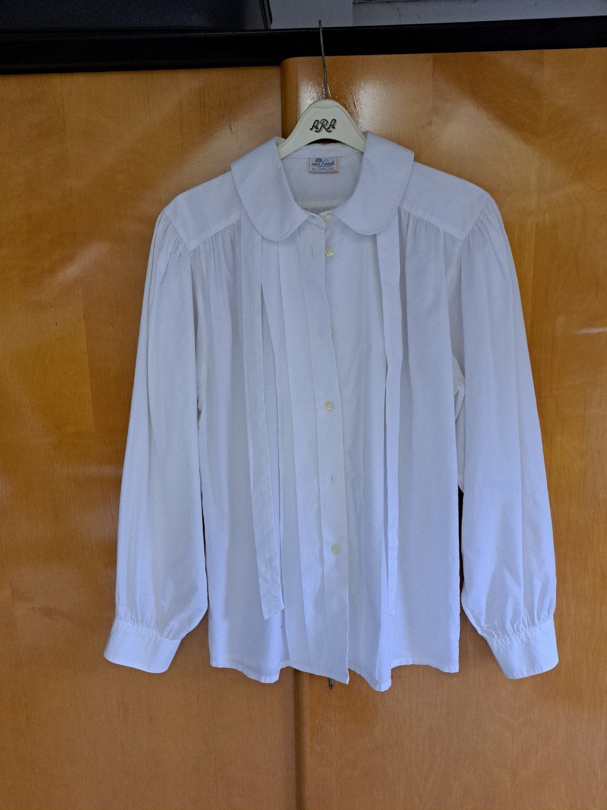 Vintage Witte van Laack Blouse "Silverline" – Maat 38/40, Ophalen of Verzenden, Zo goed als nieuw, Maat 38/40 (M), Wit