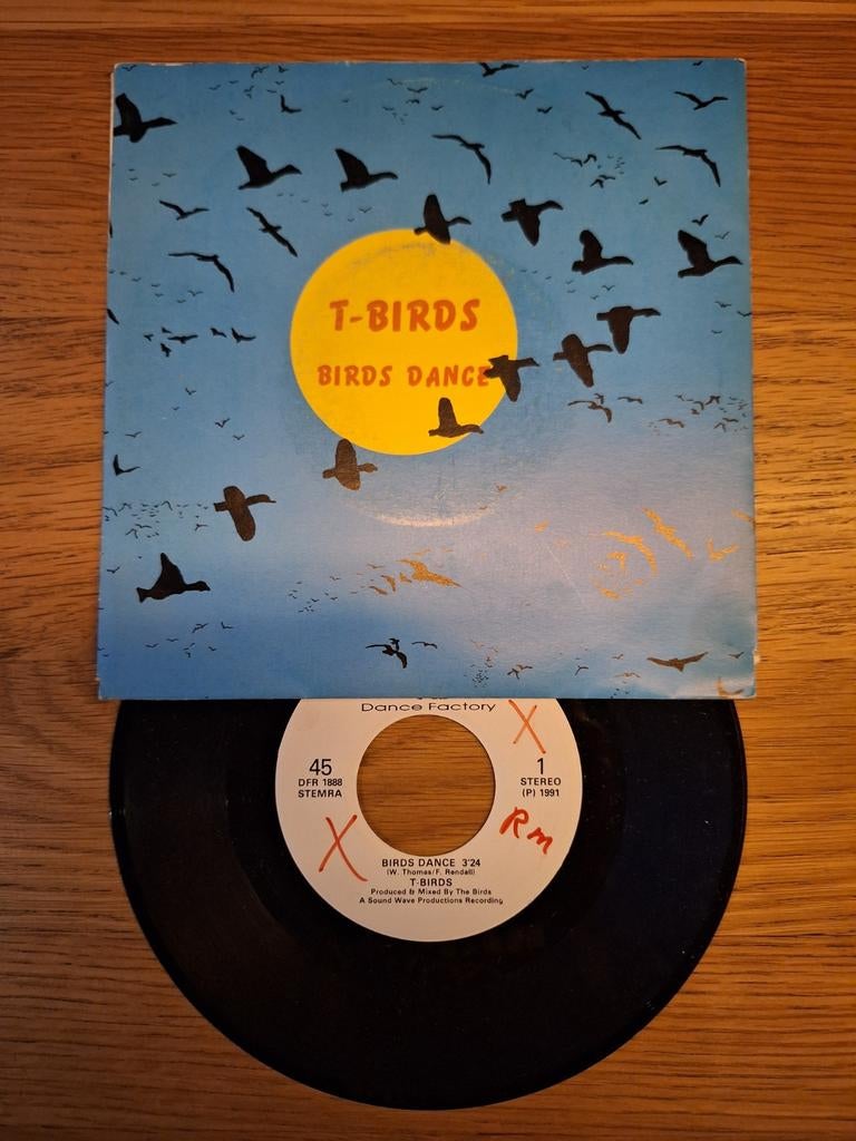 T-Birds - Birds Dance (Vinyl Single, 1991), Cd's en Dvd's, Vinyl Singles, Gebruikt, 1990 - 1999, 7 inch, Single