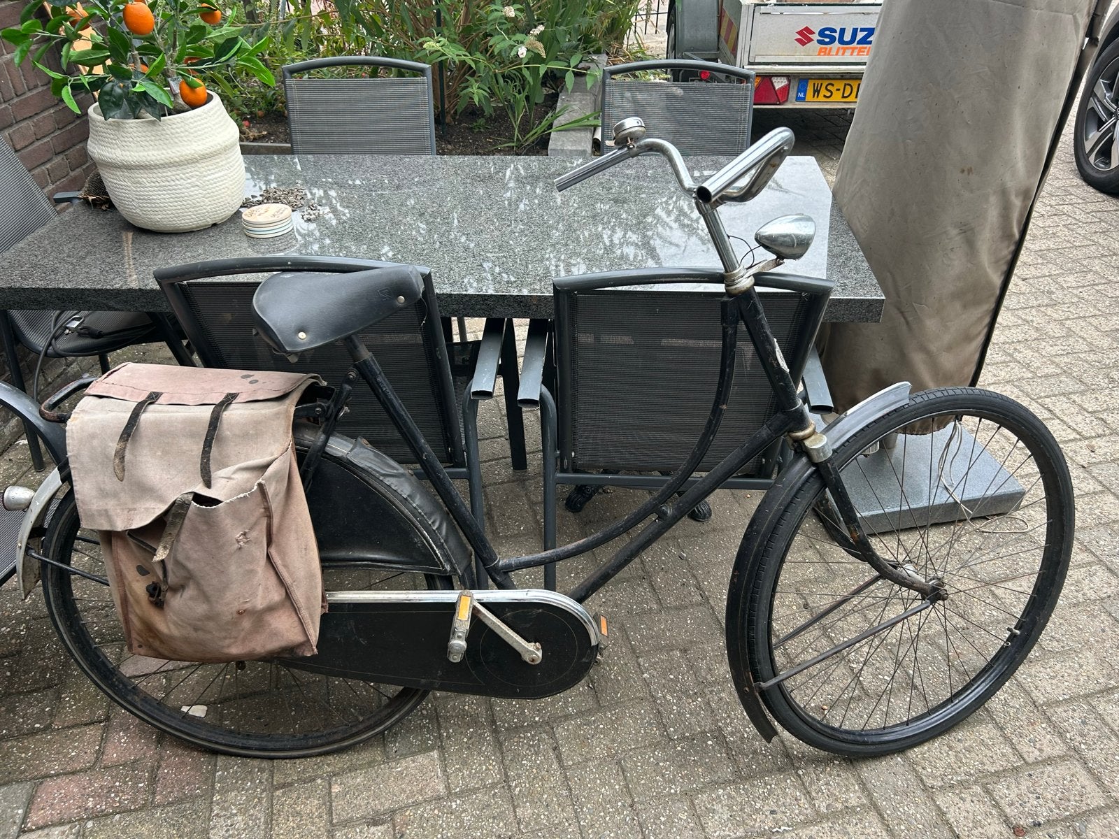 Oldtimer Germaan damesfiets 1948 - Decoratie/Stationsfiets, Ophalen, Terugtraprem, Jaren '40