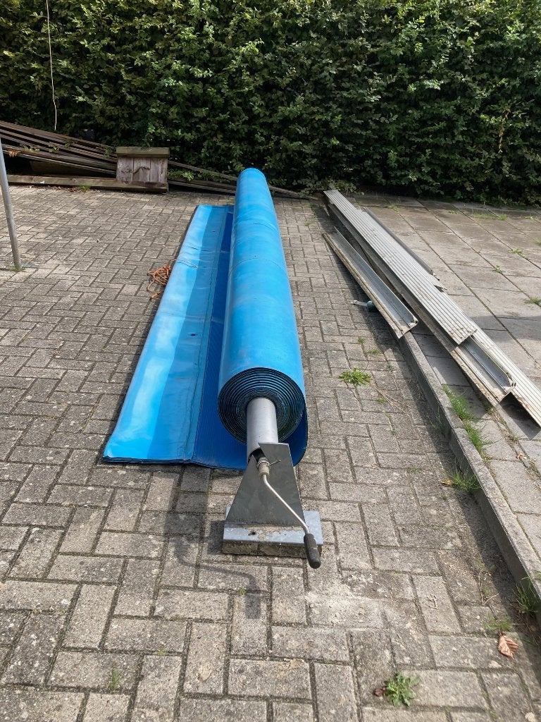 zwembadzeil met oprolmechanisme 485x1000cm, Ophalen, Gebruikt, Afdekzeil