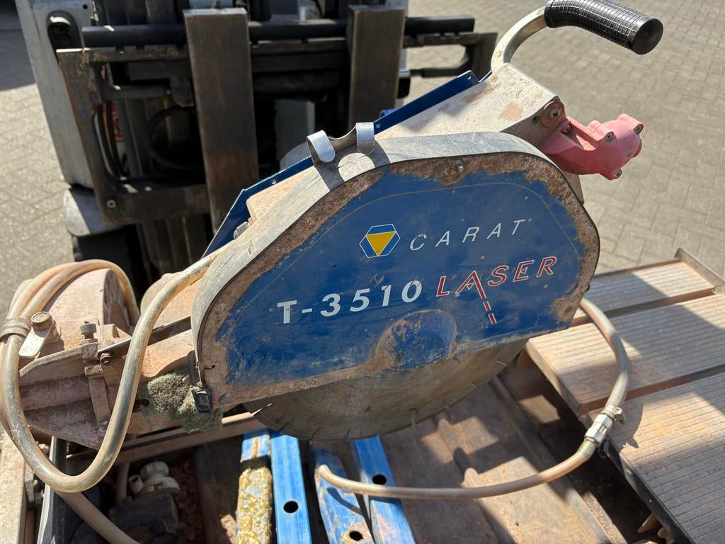 Carat T-3510 Steenzaagmachine laser 230V stenen zaag T 3510, Ophalen, Gebruikt, 70 mm of meer, Overige typen