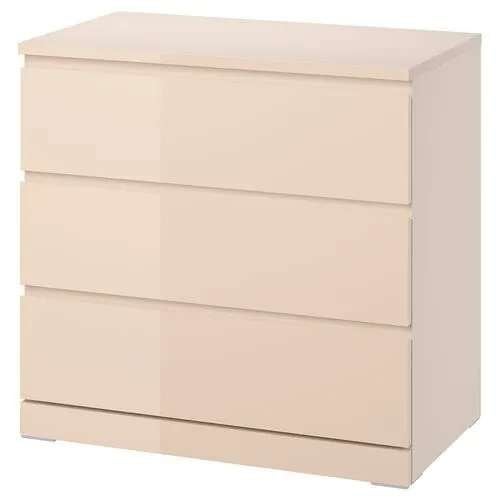 Malm ladekast licht oranje (NIEUW), Ophalen, Nieuw, 50 tot 100 cm, 3 of 4 laden