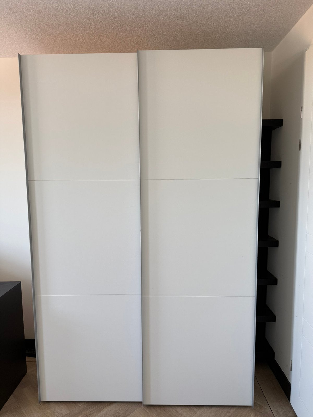 Haco zweefdeurkast wit 2.36x1.50 zgan, 200 cm of meer, 150 tot 200 cm, Zo goed als nieuw, 50 tot 75 cm