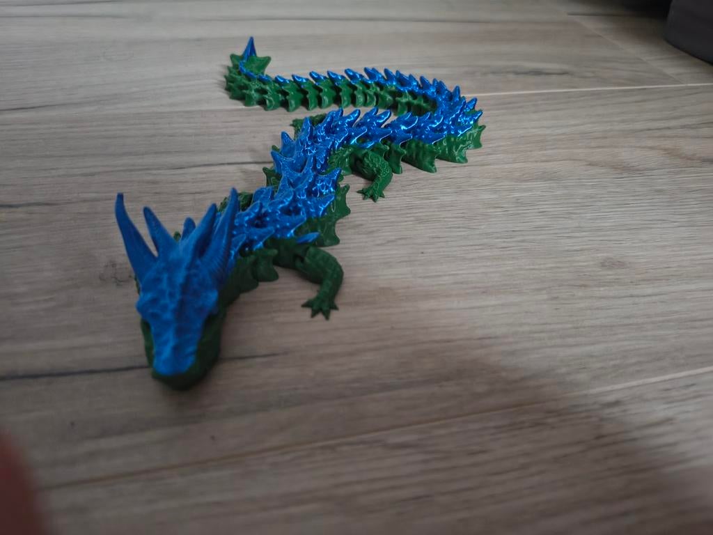 3D Geprinte Fidget Draak - Blauw, Groen of Gemixt, Fantasie, Overige typen, Nieuw, Meerkleurig