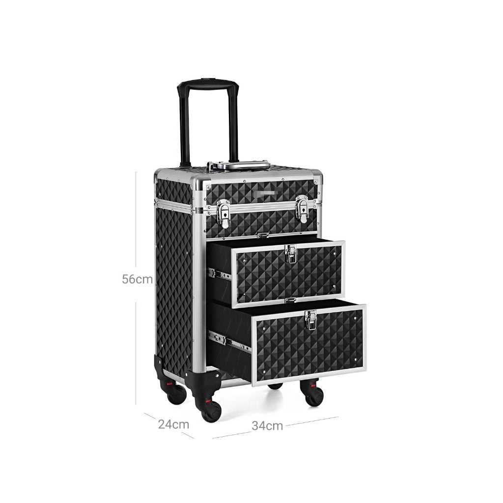 Koffer kapperskoffer koffer met lades nieuw, Ophalen of Verzenden, Nieuw, Hard kunststof, Minder dan 50 cm