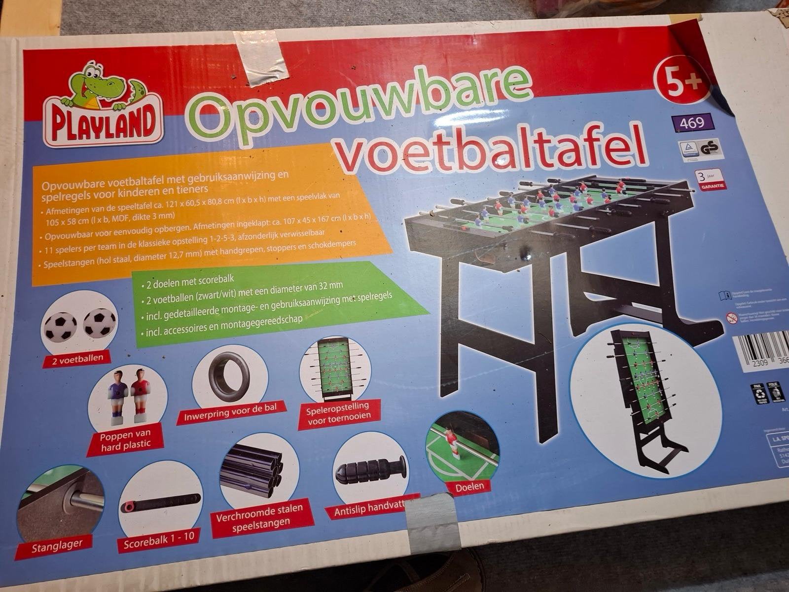 Playland opvouwbare voetbaltafel, Ophalen, Gebruikt