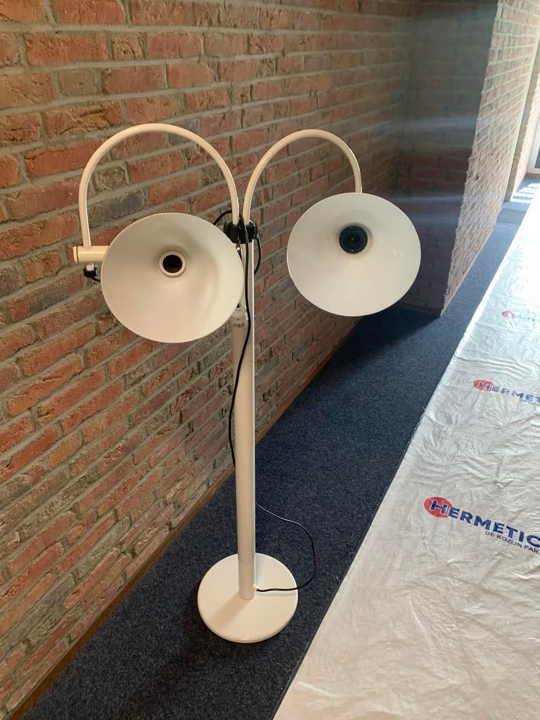 Jaren '70 vloerlamp met verstelbare spots, Gebruikt, Ophalen of Verzenden, 150 tot 200 cm, Metaal