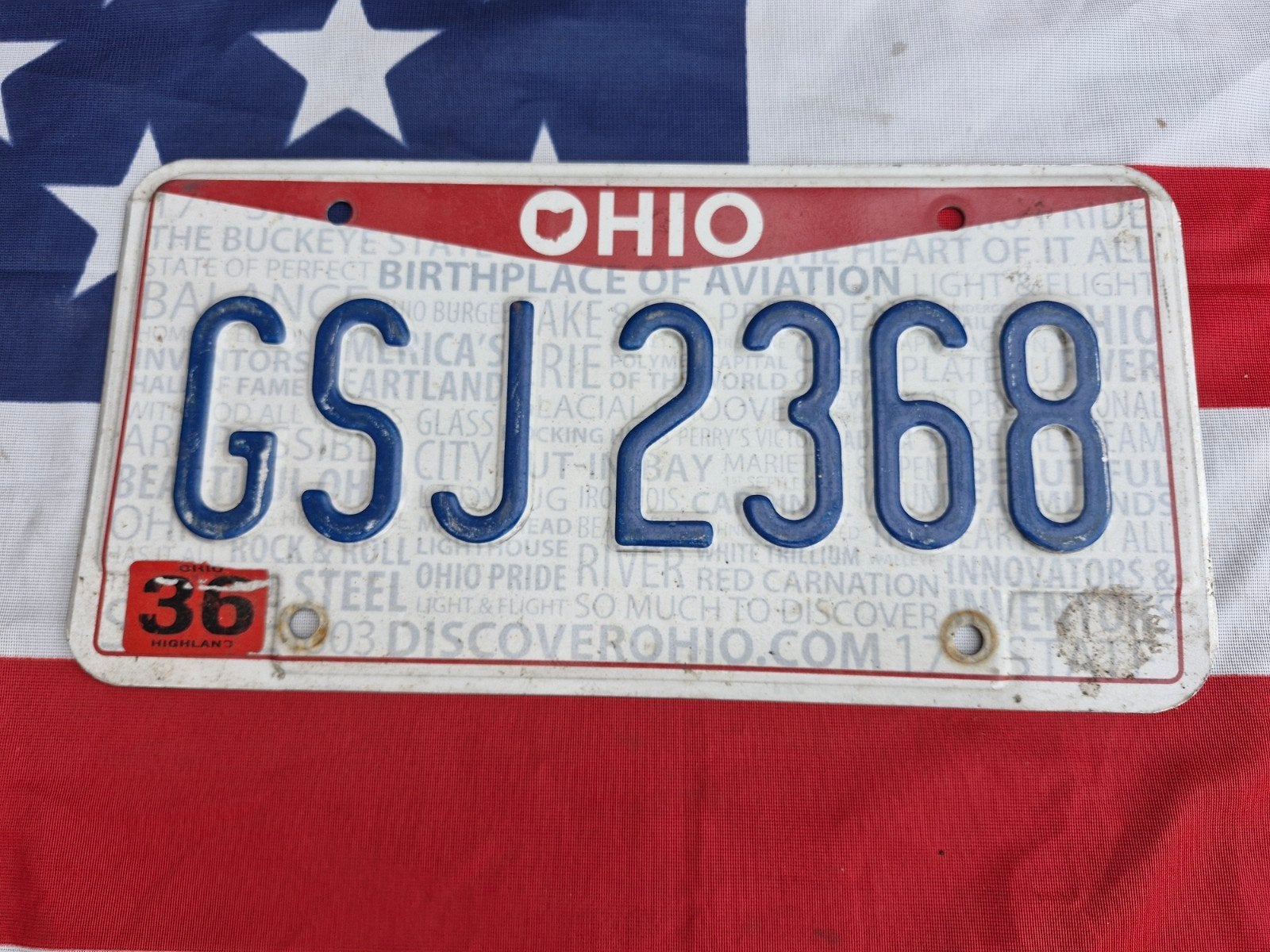 Ohio Kentekenplaat USA nummerbord Nummerplaat License plate, Verzenden, Gebruikt, Auto's