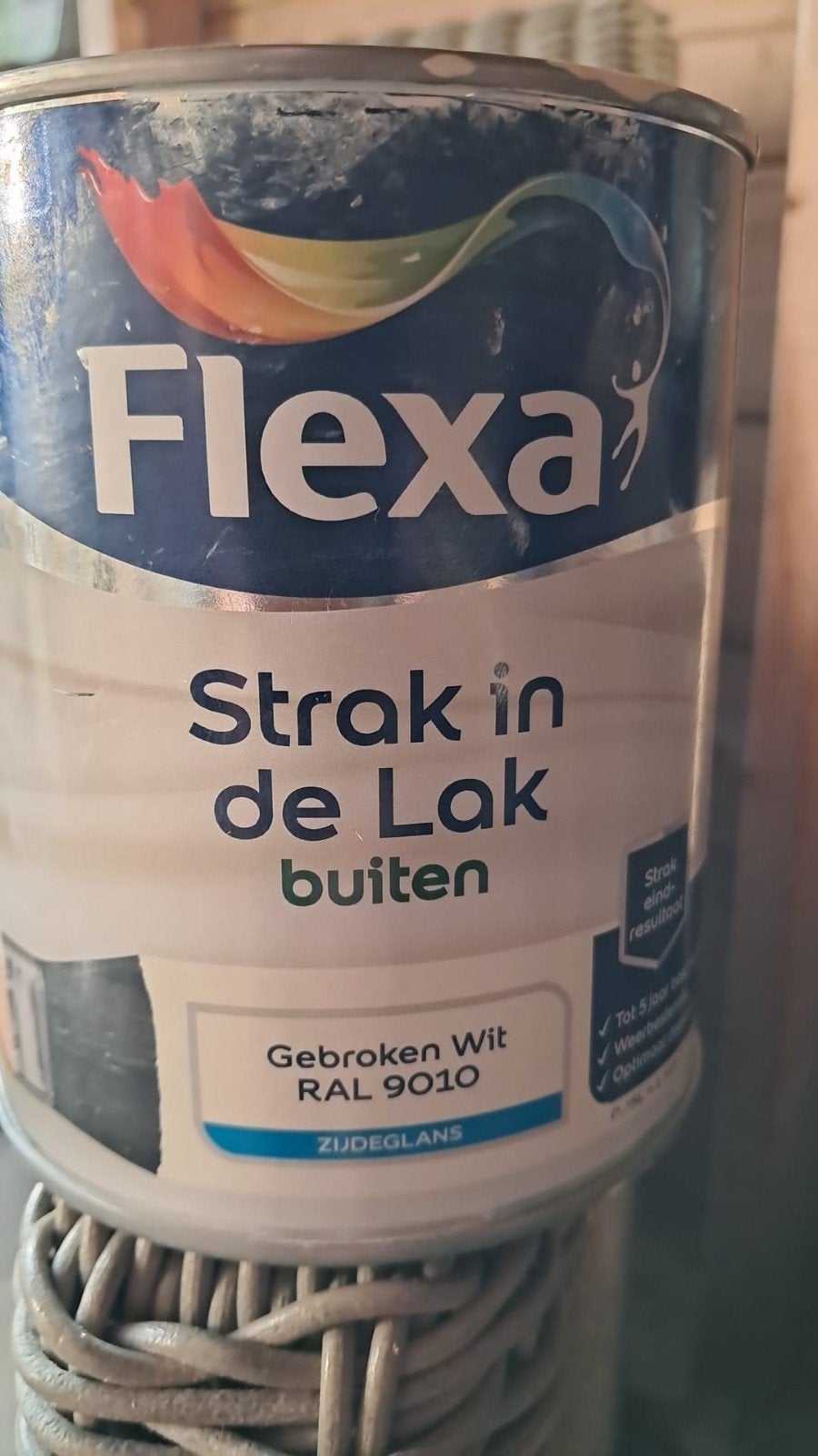 Flexa strak in de lak buiten RAL9010, Ophalen, Wit, Lak