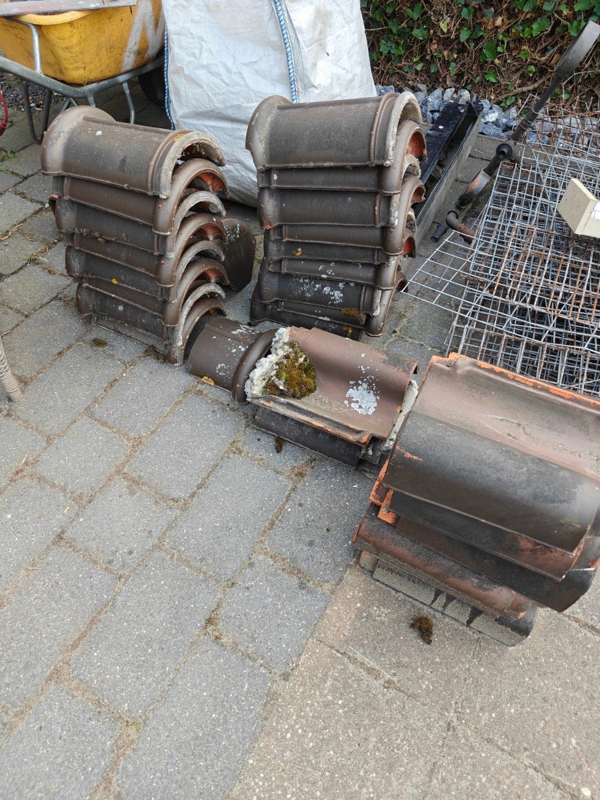 gebruikte dakpannen, Doe-het-zelf en Verbouw, Dakpannen en Dakbedekking, Ophalen, Gebruikt, 5 tot 10 m², Dakpannen