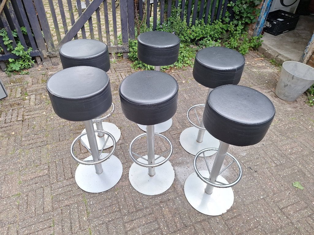 Barkrukken, Huis en Inrichting, Barkrukken, Ophalen, Met voetsteun, 60 tot 90 cm, Metaal