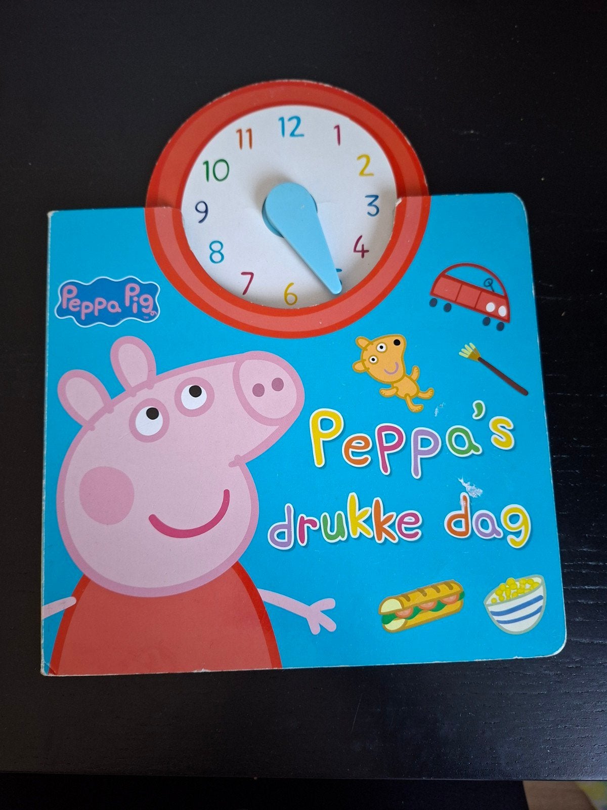 Peppa's drukke dag - Tik-tak, tik-tak! (met klok), Gelezen, Ophalen of Verzenden, Uitklap-, Voel- of Ontdekboek, Neville Astley