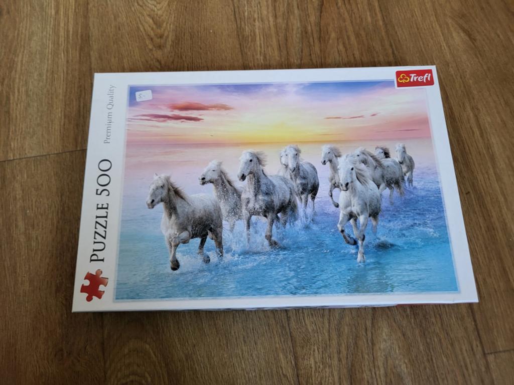 Trefl Legpuzzel 500 stukjes - Wilde paarden in water, Ophalen, Minder dan 500 stukjes, Nieuw, Legpuzzel