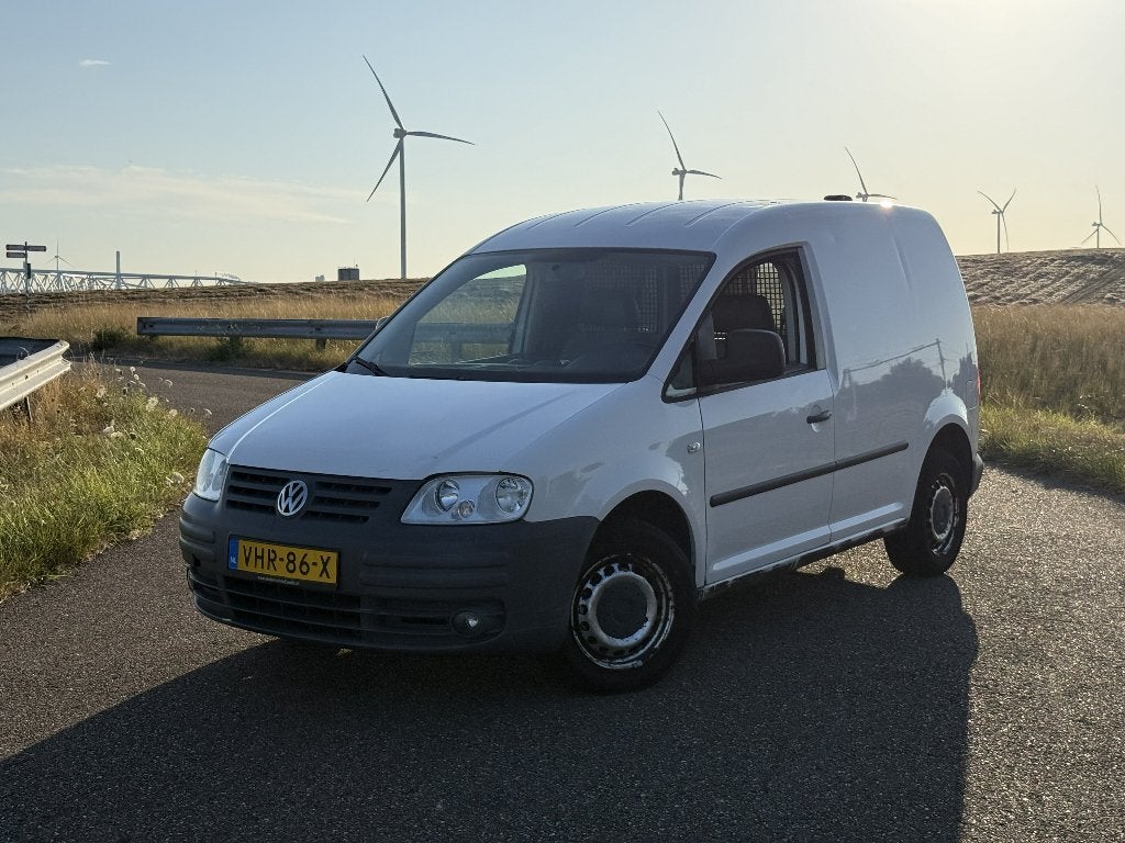 Volkswagen Caddy 1.6 Benzine (2007) Grijs Kenteken, Auto's, Bestelauto's, Voorwielaandrijving, Stof, 1440 kg, 4 cilinders