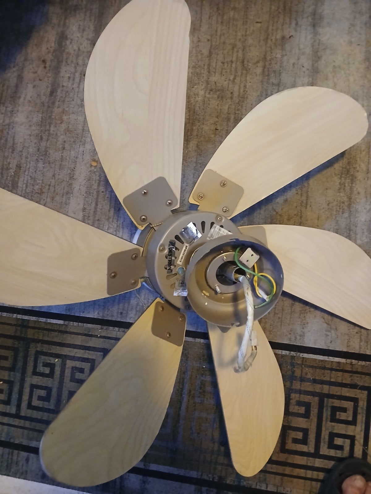 Plafondventilator met 6 bladen - Gebruikt, Witgoed en Apparatuur, Ventilatoren, Ophalen, Gebruikt, Plafondventilator