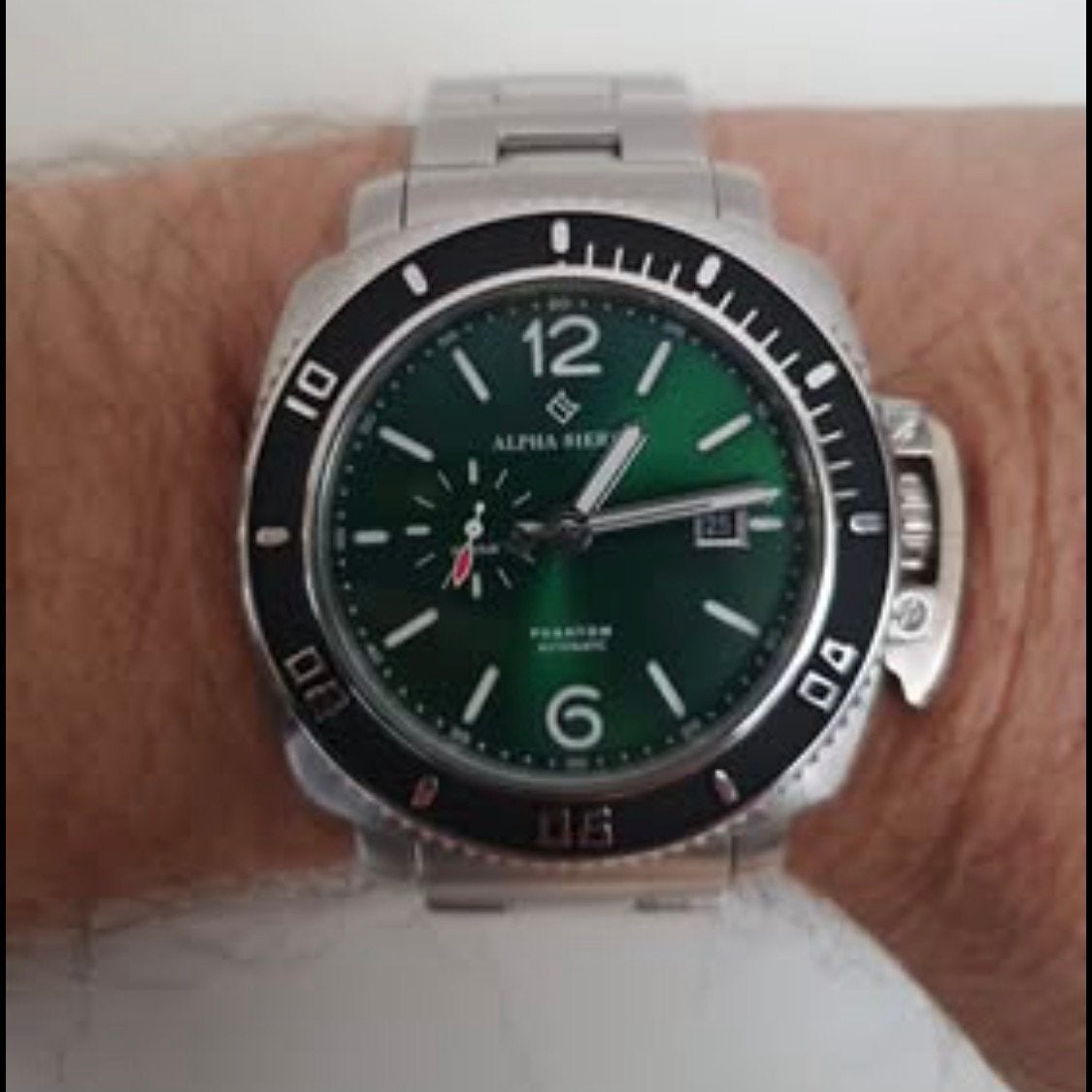 Nieuwe alpha sierra Phantom horloge incl box en toebehoren, Ophalen of Verzenden, Zo goed als nieuw, Staal, Overige merken