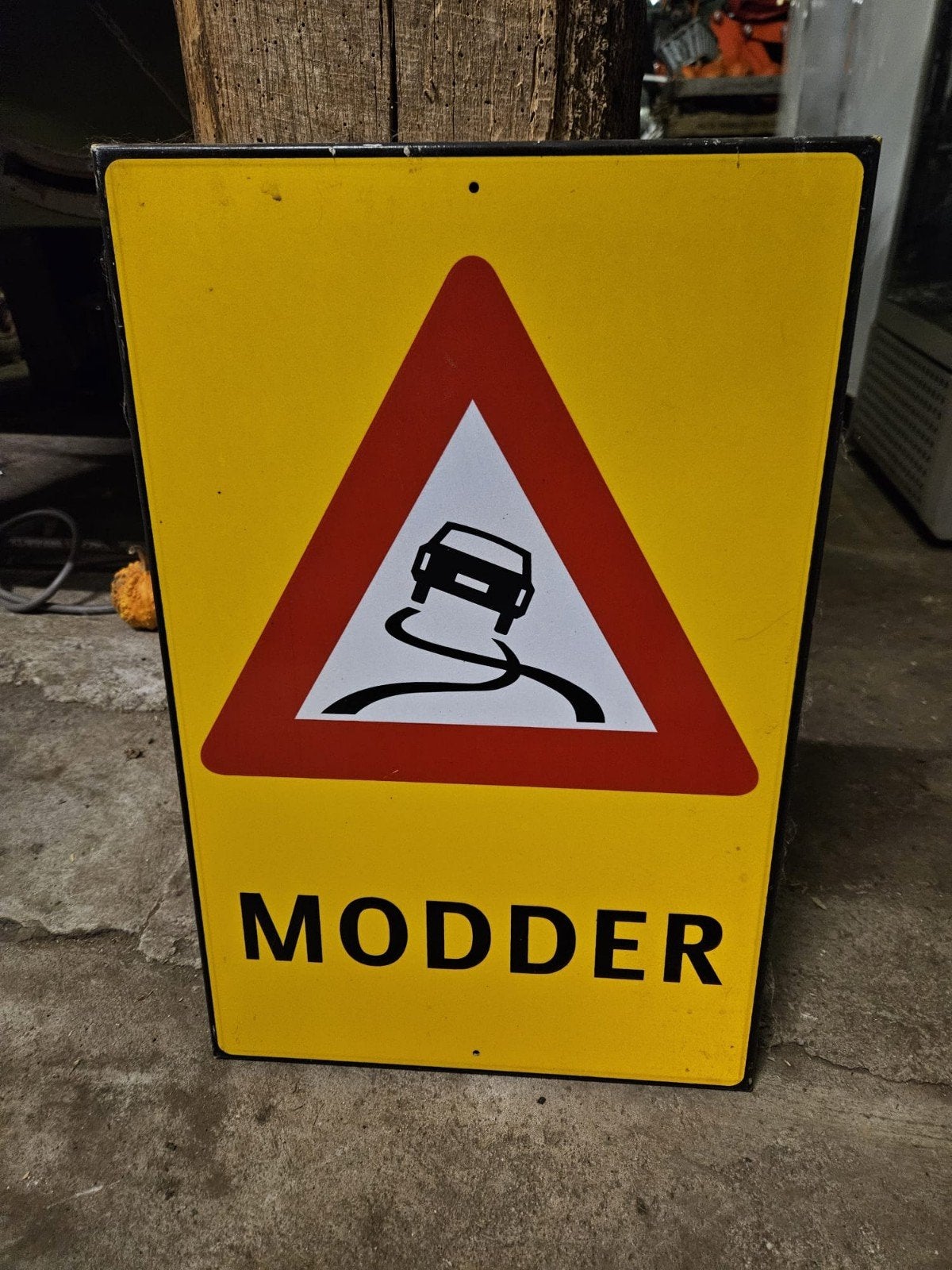 verkeers bord ( modder bord), Ophalen of Verzenden, Zo goed als nieuw, Reclamebord