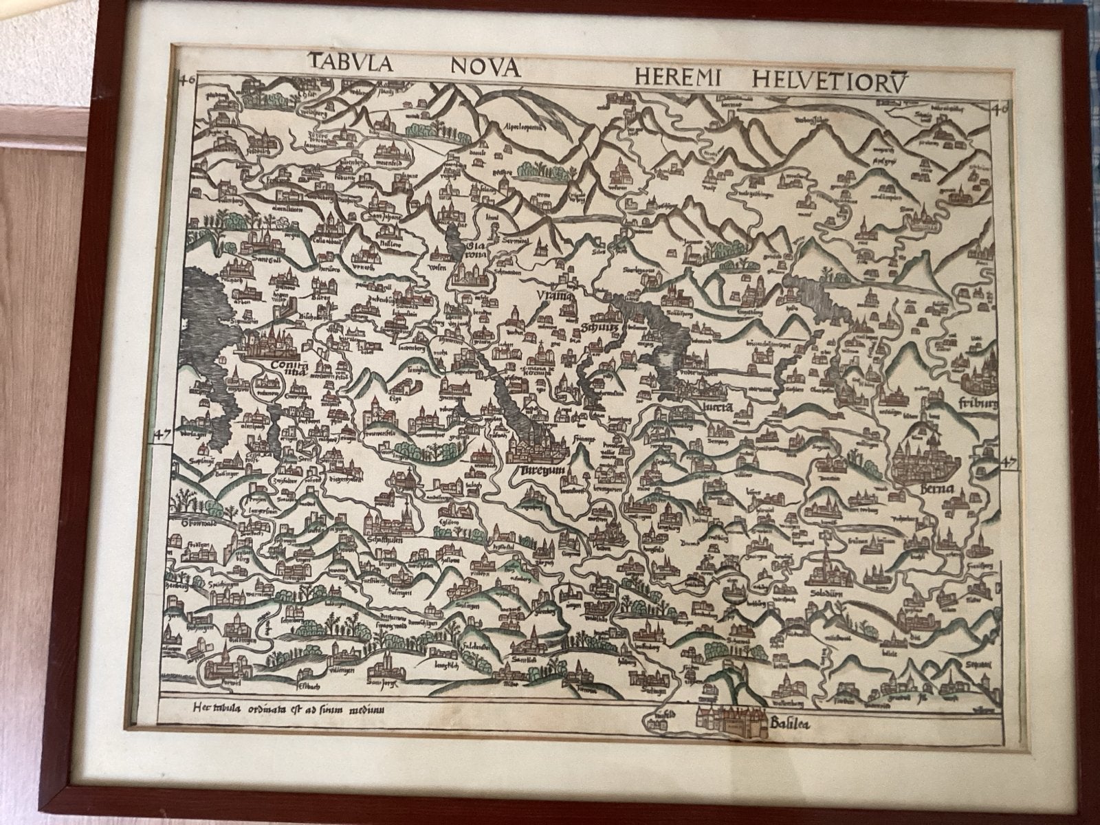 Oude landkaart op geschept papier, ca. 56x44cm, Ophalen, Voor 1800, Europa Overig, Landkaart