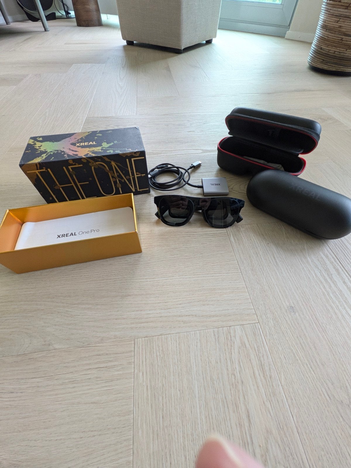 XREAL One Pro (IPD 57-66) AR Bril - Zo goed als nieuw, Overige merken, Zwart, Ophalen of Verzenden, Zo goed als nieuw