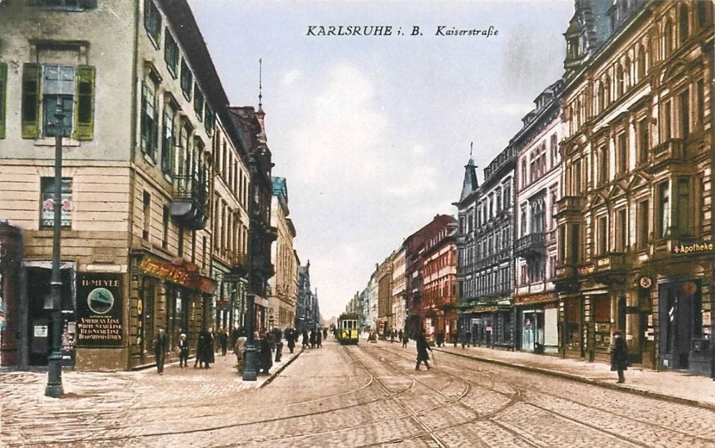 379-010-017 Karlsruhe Kaiserstrasse, Verzenden, Voor 1920, Duitsland