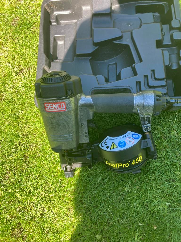 Senco RoofPro 450 tacker in koffer, Ophalen, Gebruikt