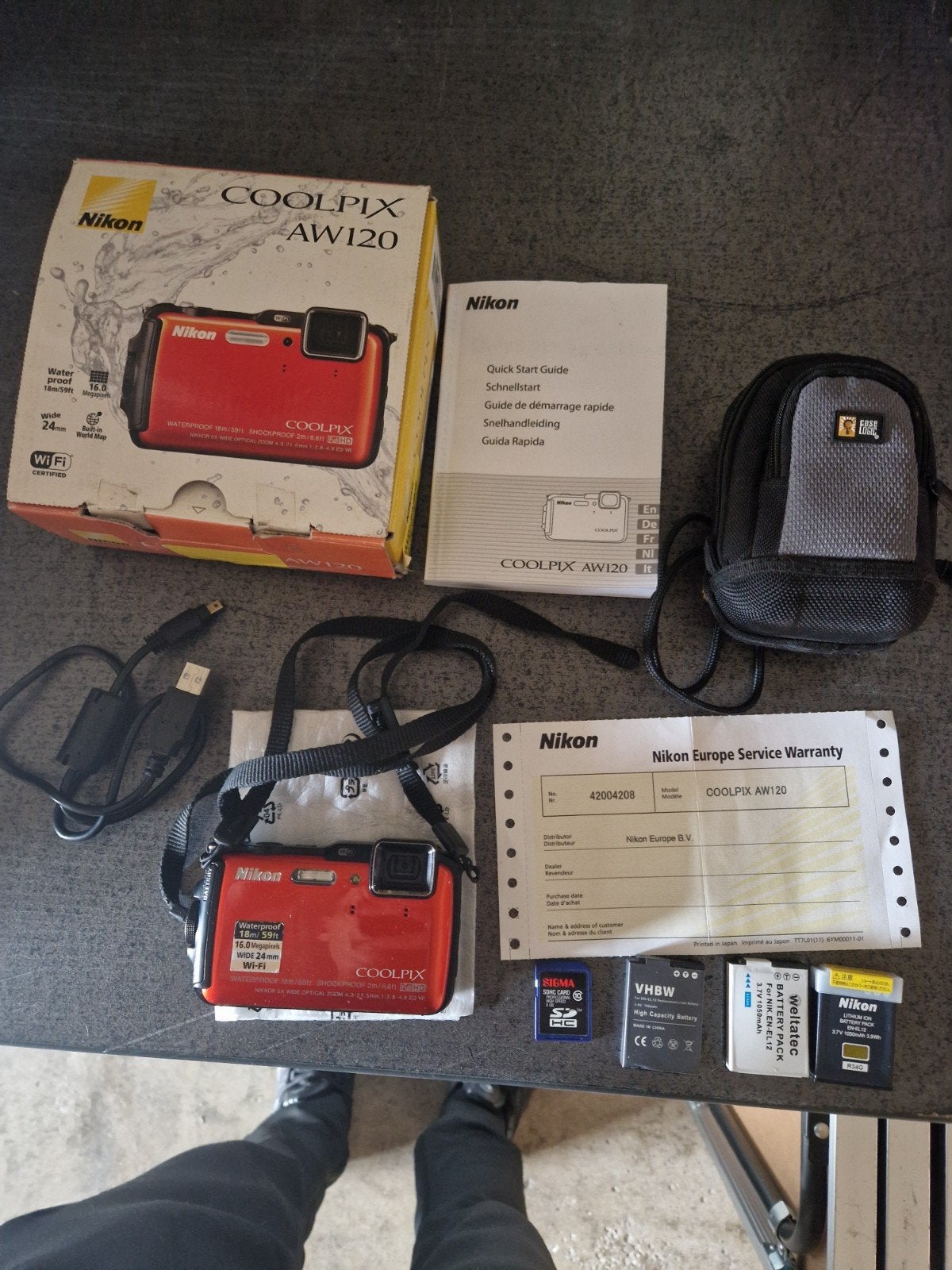 Nikon Coolpix AW120 Waterdicht met doos, Ophalen of Verzenden, Compactcamera, 4 t/m 7 keer, Ingebouwde flitser