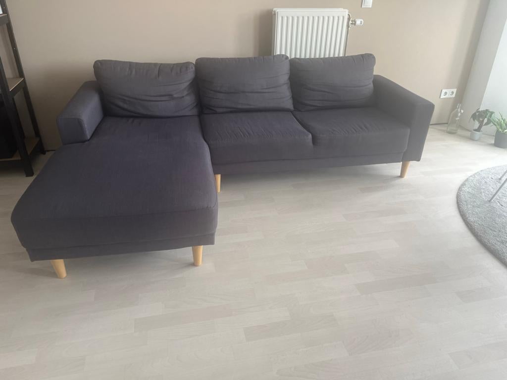 Hoekbank met chaise longue, Huis en Inrichting, Banken | Bankstellen, Ophalen, Gebruikt, 125 tot 150 cm, Hoekbank