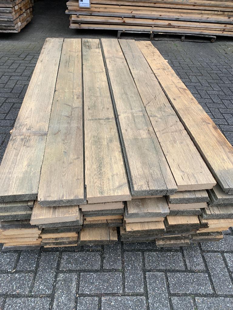 Barnwood authentiek oude planken afkomstig van oude schuur., Gebruikt, Minder dan 25 mm, Ophalen of Verzenden, Plank