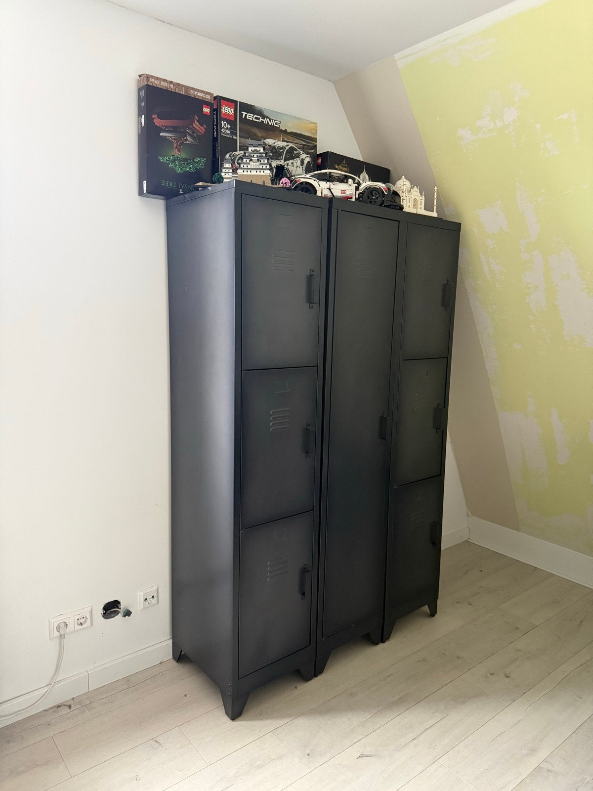 Stoere Woood metalen locker kasten - uitstekende staat, Ophalen, Zo goed als nieuw