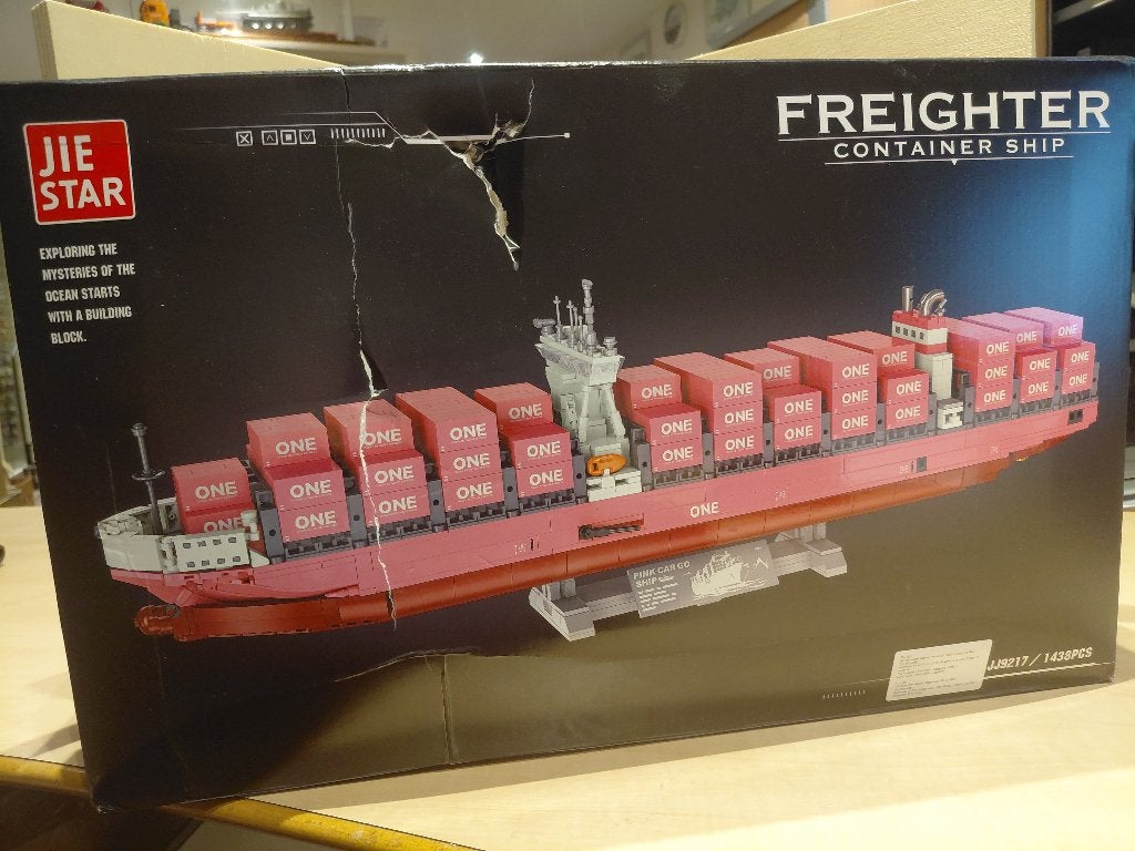 Containerschip rederij ONE. Lego bouwstenen., Ophalen of Verzenden, Nieuw, 1:200 of kleiner, Overige merken