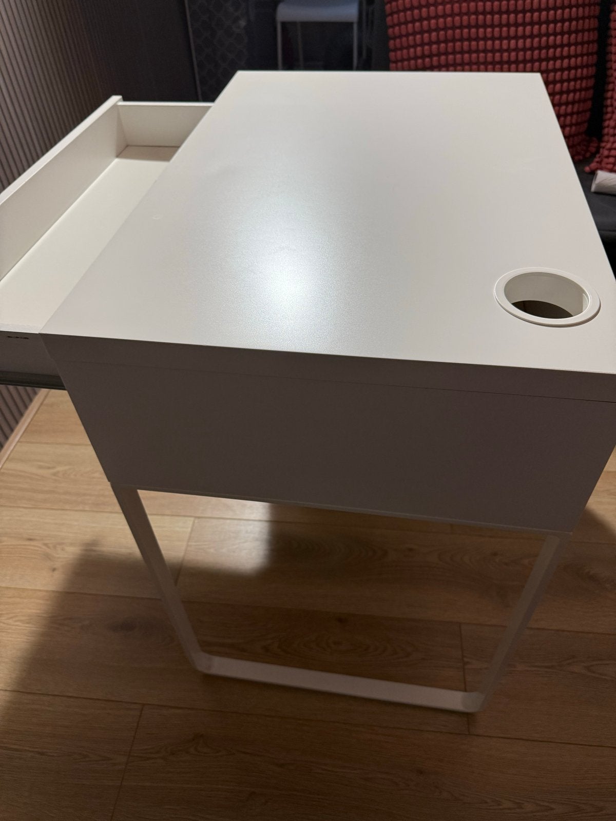 IKEA LINNMON / ADILS Bureau Wit - Compact en Praktisch, Ophalen, Met lades, Spaanplaat of MDF, Zo goed als nieuw