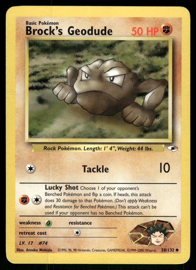 Brock's Geodude 38/132 - Gym Heroes (NM), Verzenden, Gebruikt