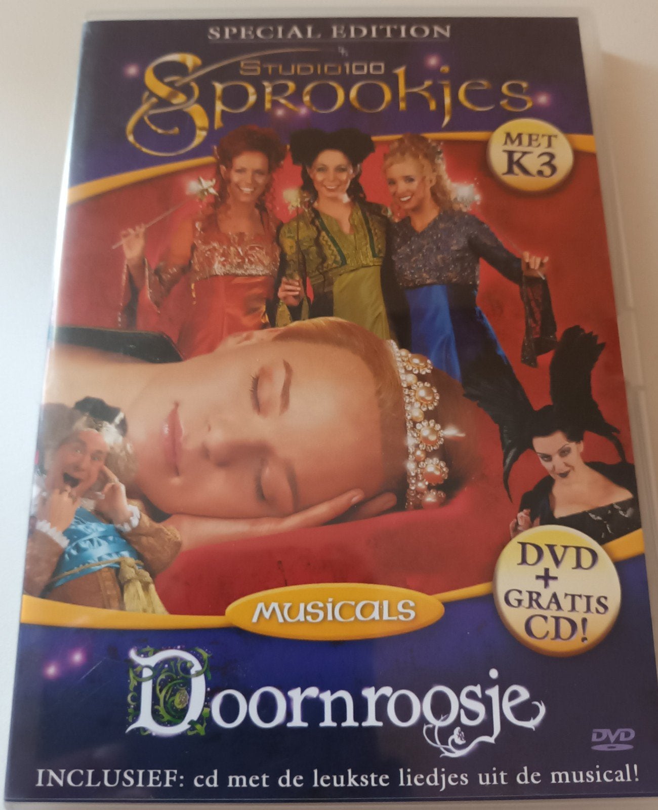 dvd + cd studio 100 musical Doornroosje, Cd's en Dvd's, Alle leeftijden, Ophalen of Verzenden, Zo goed als nieuw
