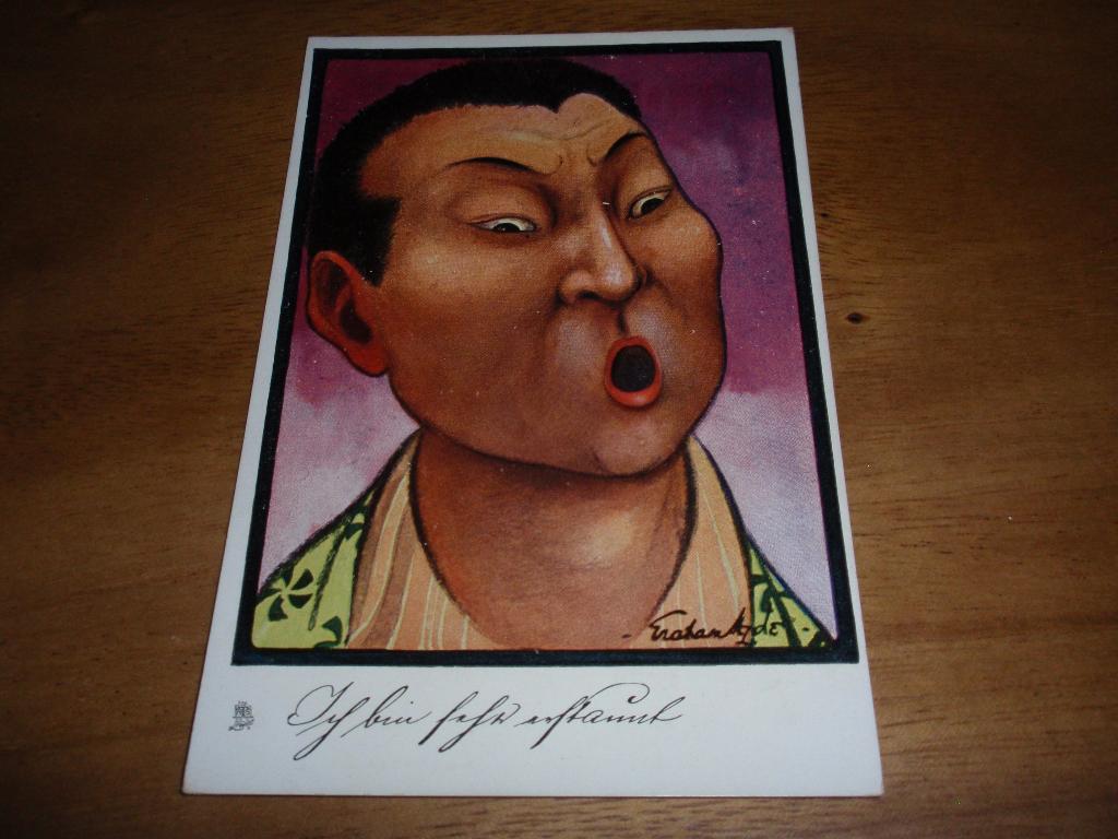 Karikatuur Japanner Japan Illustrator Tuck & Sons, Verzenden, 1940 tot 1960, Ongelopen