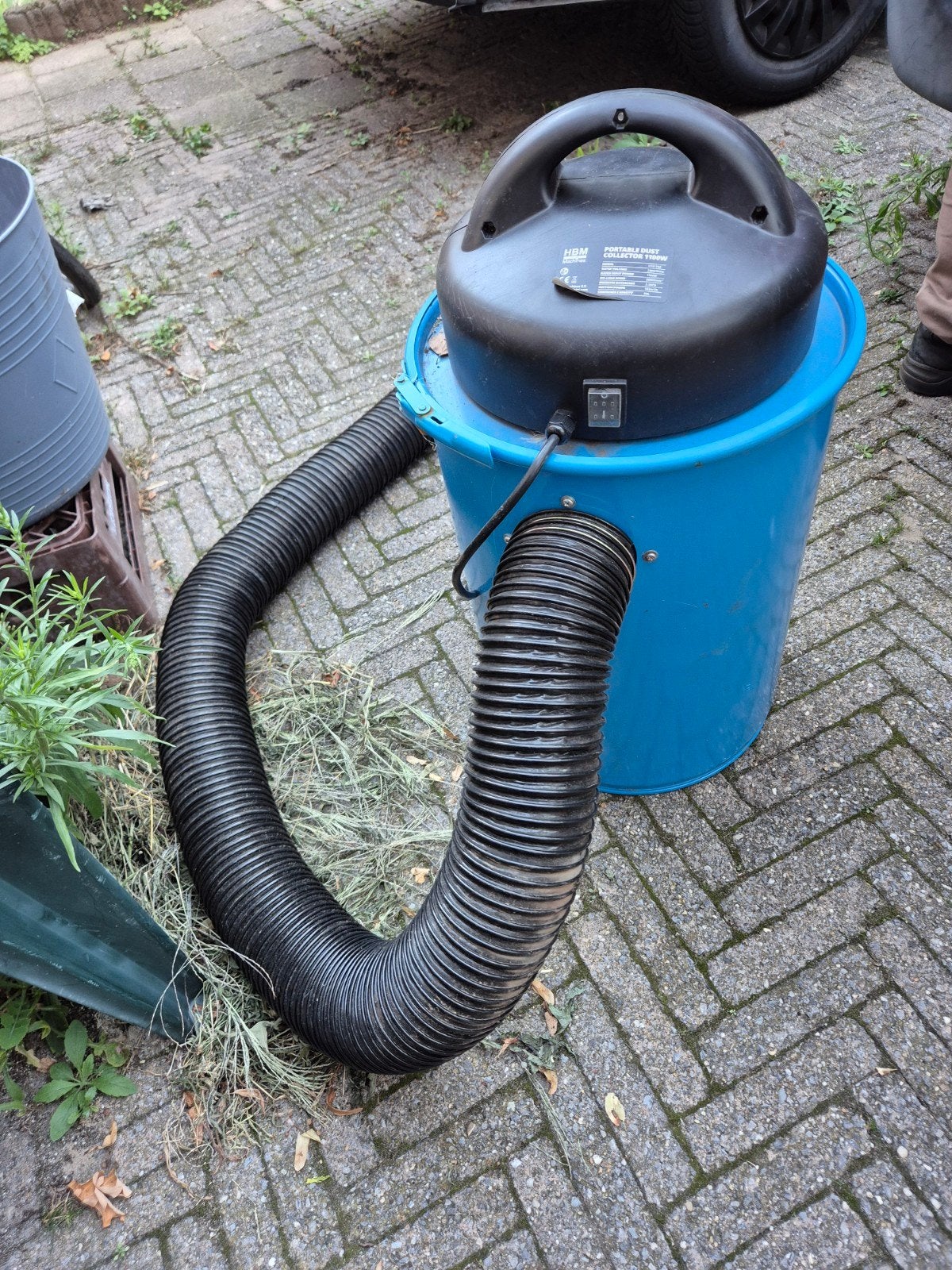 HBM Portable Dust Collector 1100W - Industriële stofzuiger, Ophalen, Gebruikt