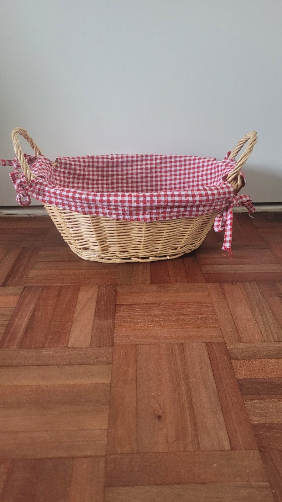 Broodmandje met bekleding, Ophalen of Verzenden, Ovaal
