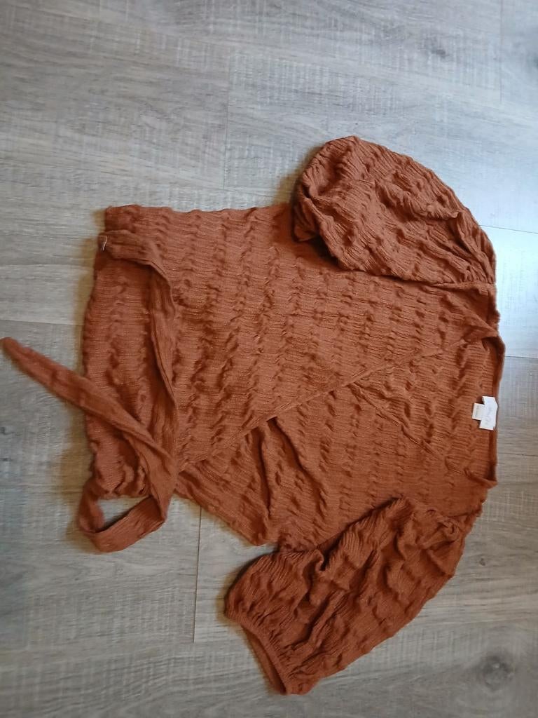 Cotton Club Bruine Overslag Top XXL, Kleding | Dames, Tops, Bruin, Maat 46/48 (XL) of groter, Nieuw, Ophalen of Verzenden