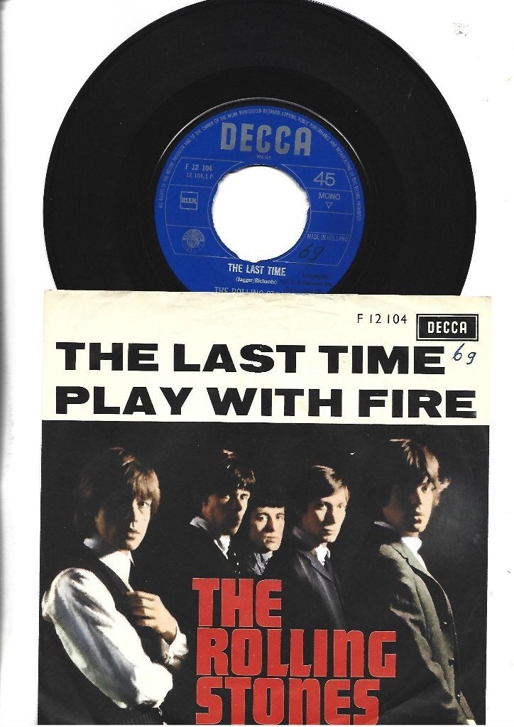 THE ROLLING STONES SINGLE 7" THE LAST TIME 1965, Fotohoes, Ophalen of Verzenden, Zo goed als nieuw, Pop
