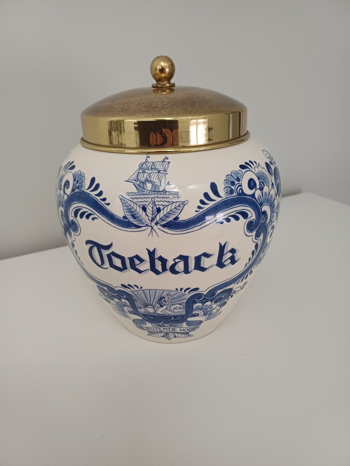Delfts Blauw Tabakspot van Plateelbakkerij Schoonhoven, Antiek en Kunst, Ophalen