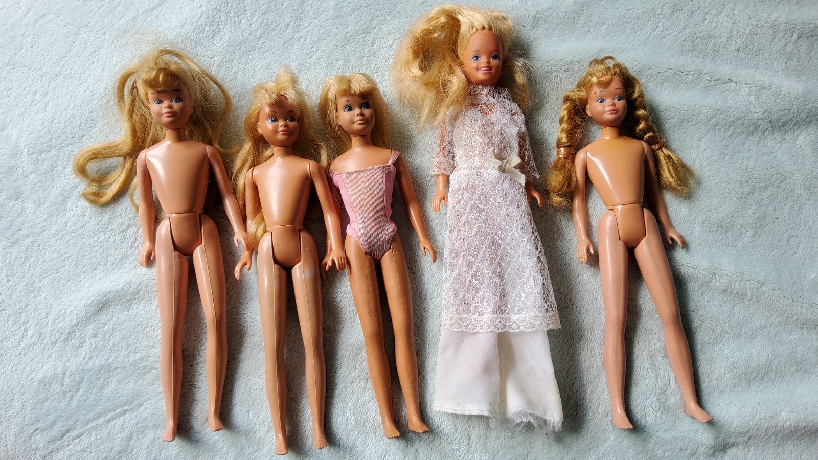 5 Vintage Barbie Mattel Malibu Sunset Skipper Little doll, Verzamelen, Poppen, Ophalen of Verzenden, Zo goed als nieuw, Fashion Doll