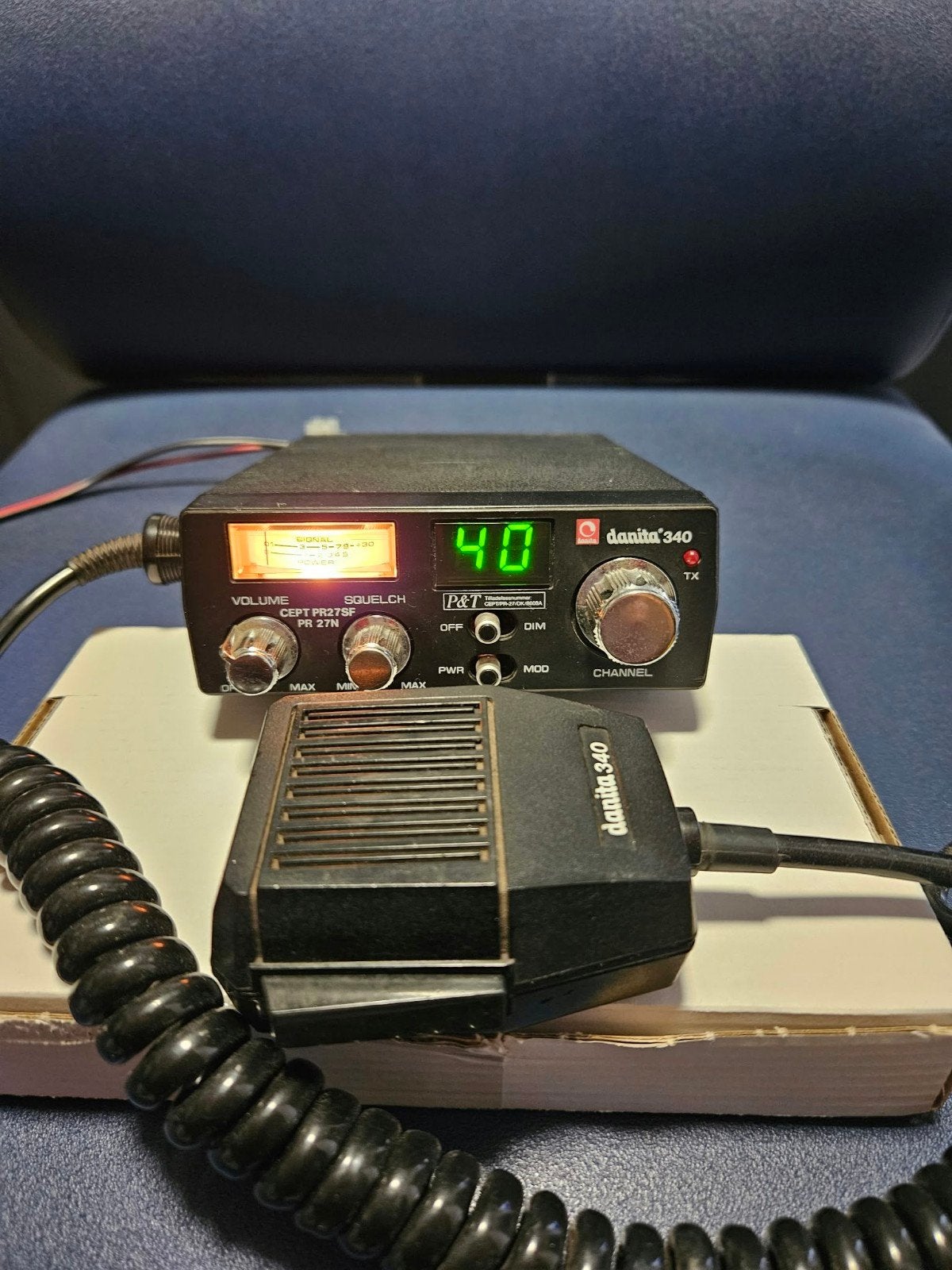 Danita 340 CB-radio met microfoon, Ophalen of Verzenden, Gebruikt, Zender en Ontvanger