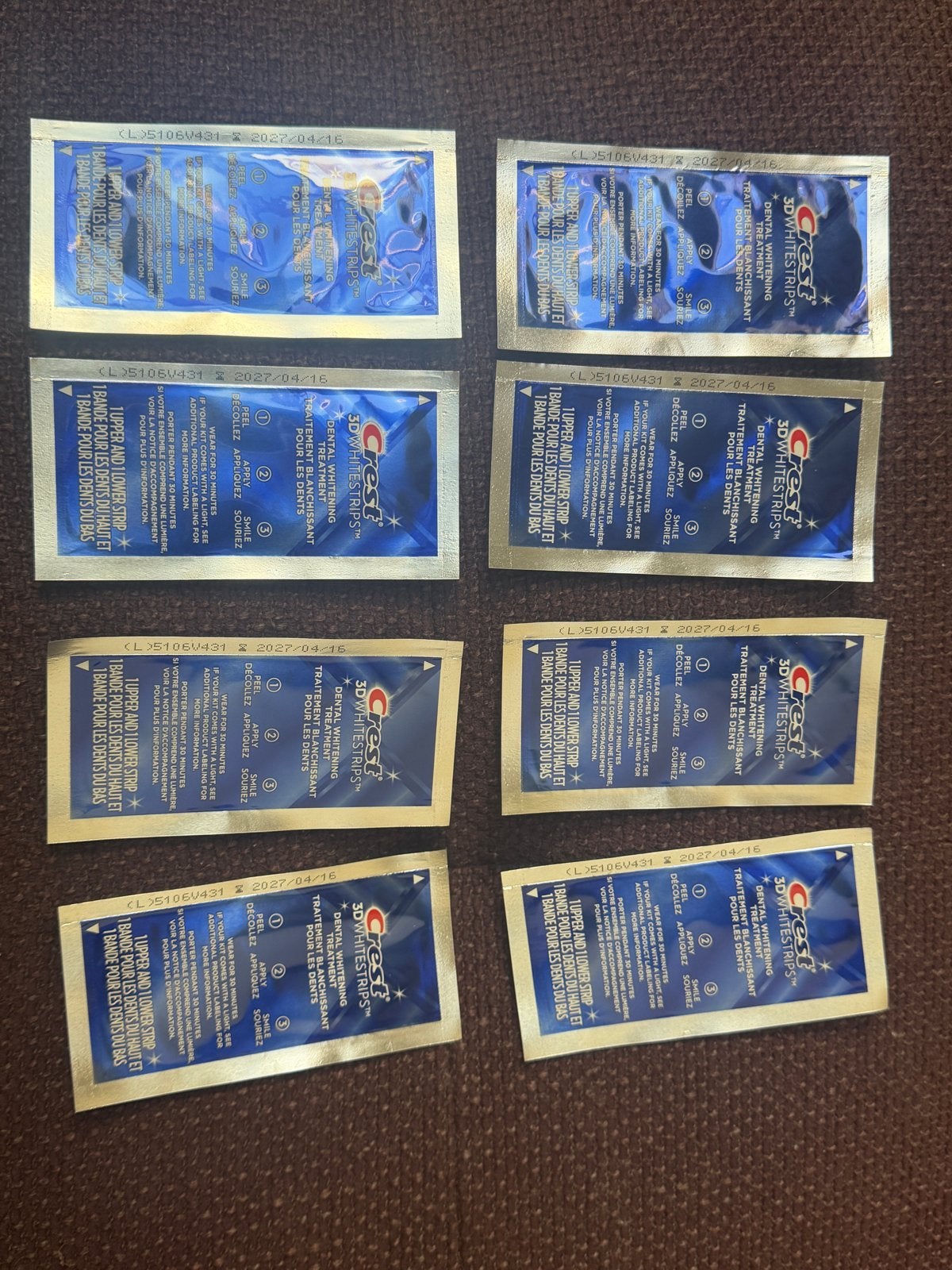 Crest 3D Whitestrips - 8 behandelingen voor wittere tanden, Ophalen of Verzenden, Nieuw, Gehele gezicht, Reiniging