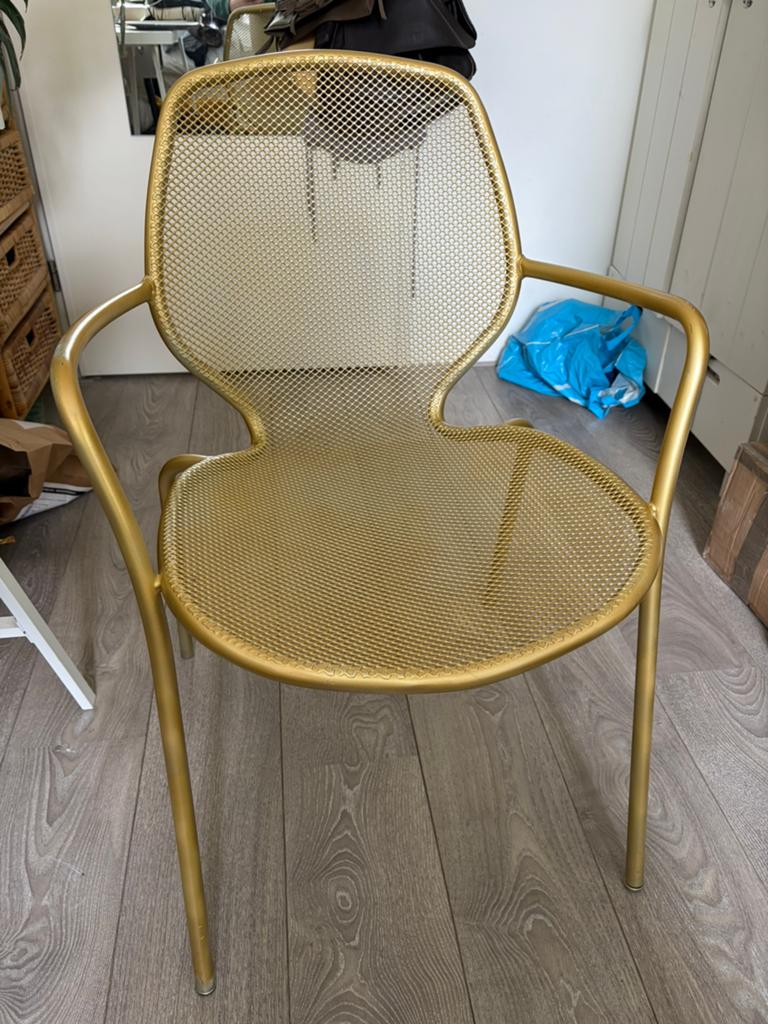 Gouden draadstoel buisframe, Ophalen, Gebruikt, Overige kleuren, Metaal