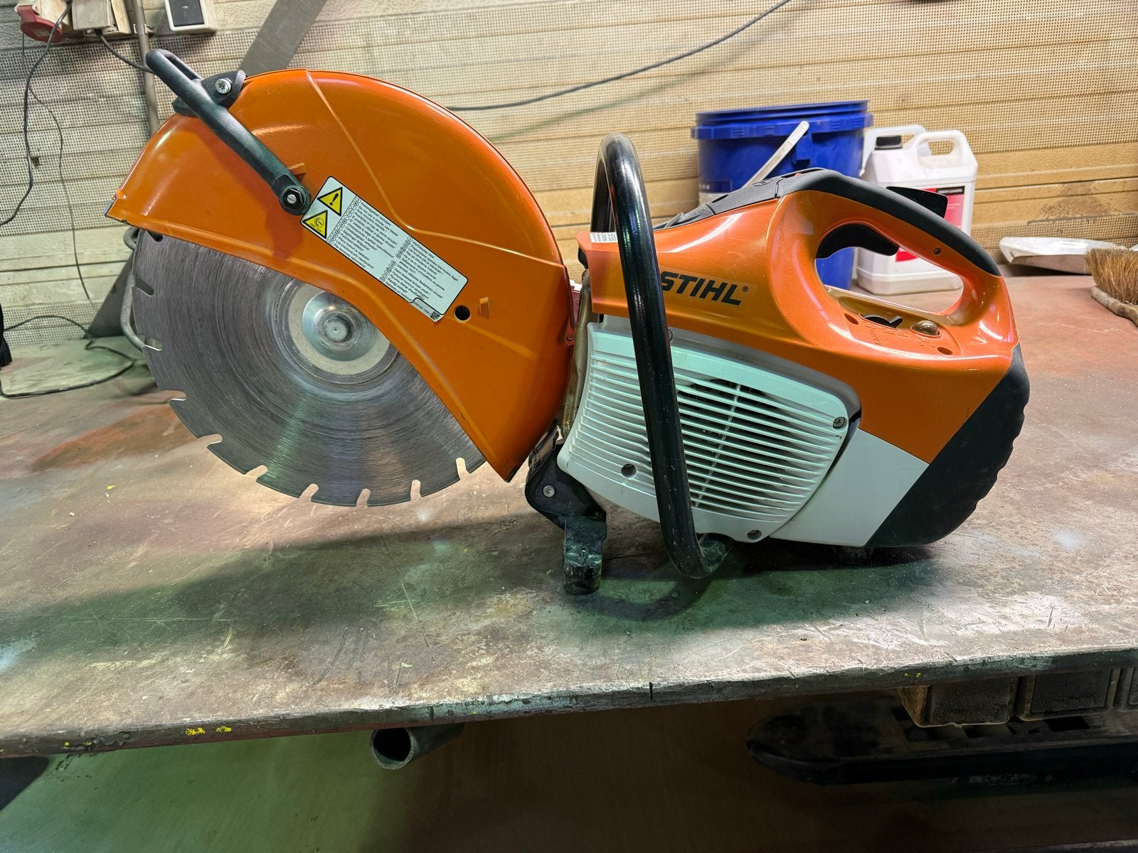 Stihl TS 420 doorslijper met 5 nieuwe slijpschijven, Doe-het-zelf en Verbouw, Ophalen, Gebruikt, 70 mm of meer, Overige typen